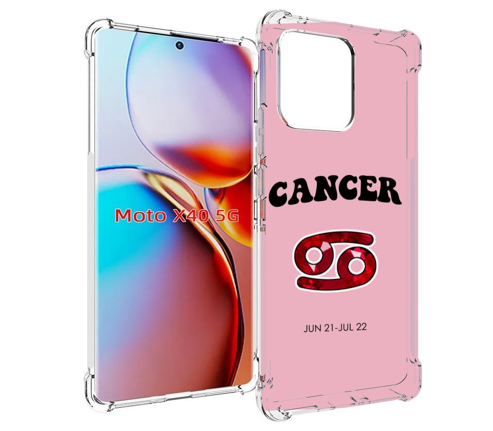 

Чехол MyPads знак зодиака рак 1 для Motorola Moto X40, Прозрачный, Tocco
