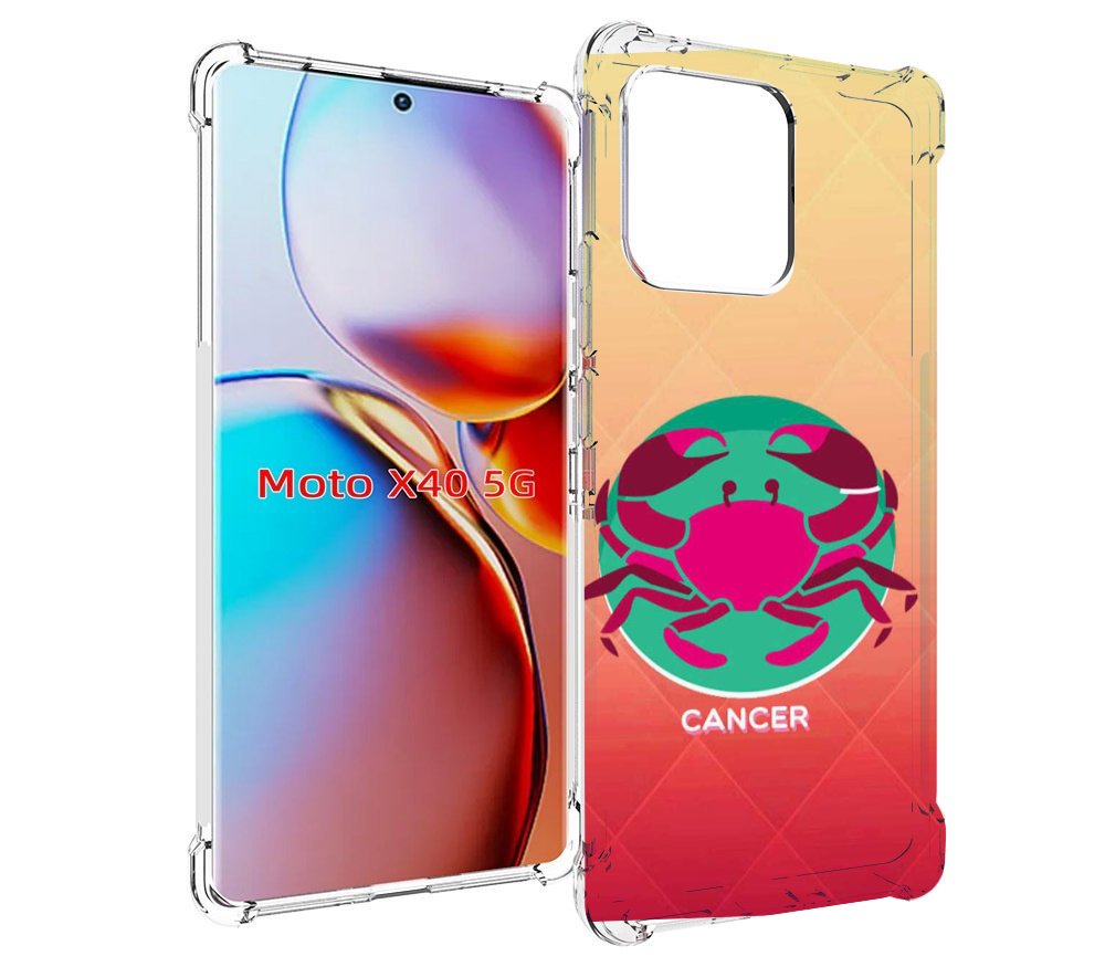 

Чехол MyPads знак зодиака рак 4 для Motorola Moto X40, Прозрачный, Tocco