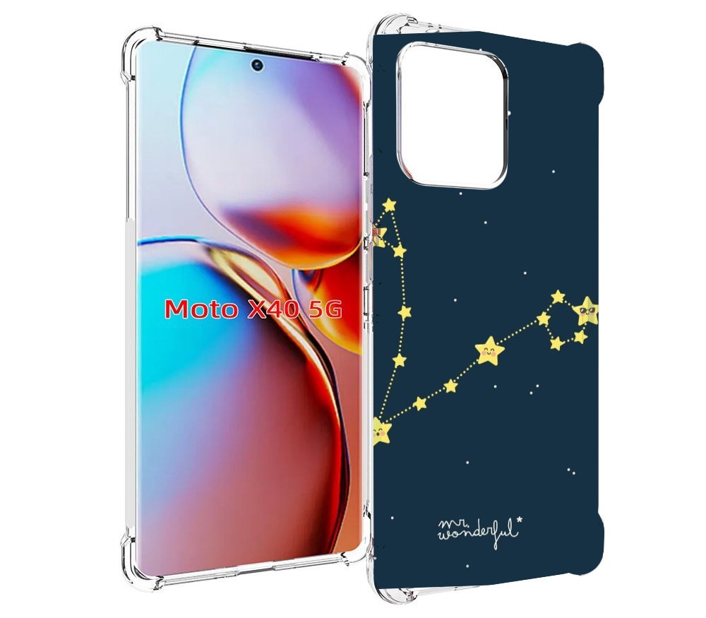 

Чехол MyPads знак зодиака рыбы 1 для Motorola Moto X40, Прозрачный, Tocco