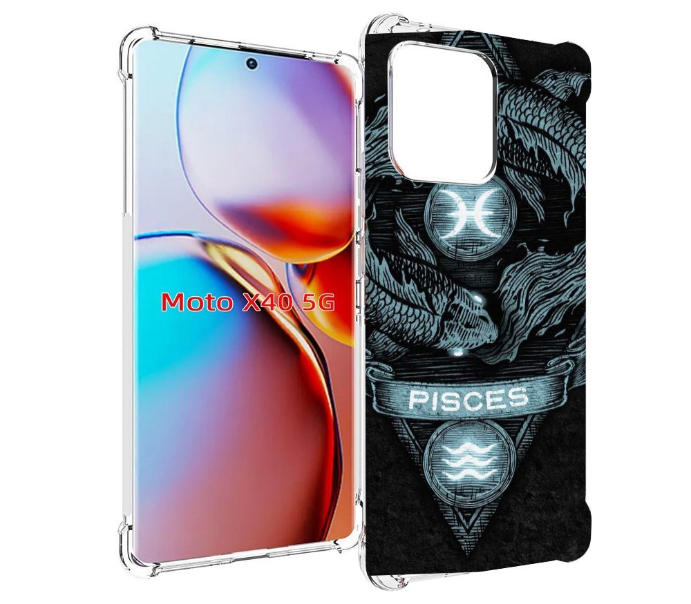 

Чехол MyPads знак зодиака рыбы 4 для Motorola Moto X40, Прозрачный, Tocco