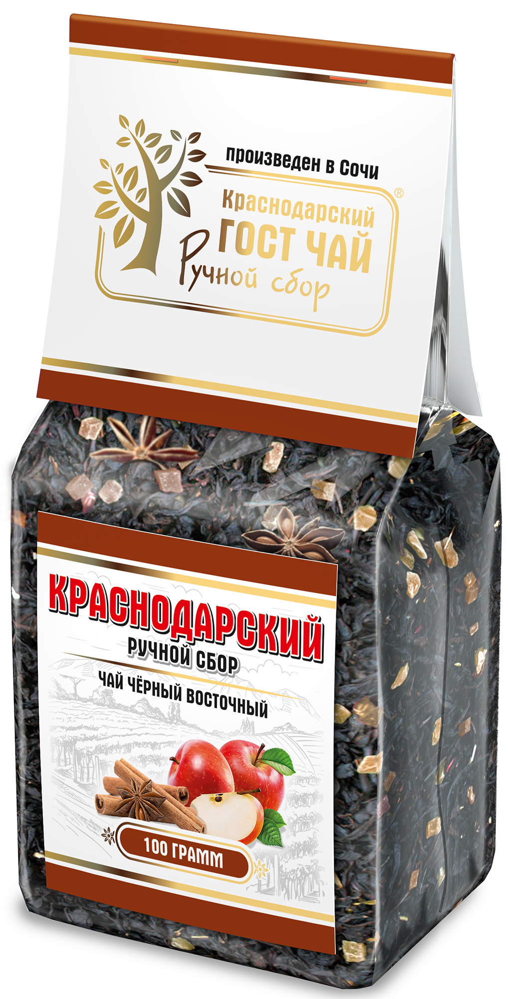 

Чай черный Краснодарский Чай Ручной сбор листовой 100 г