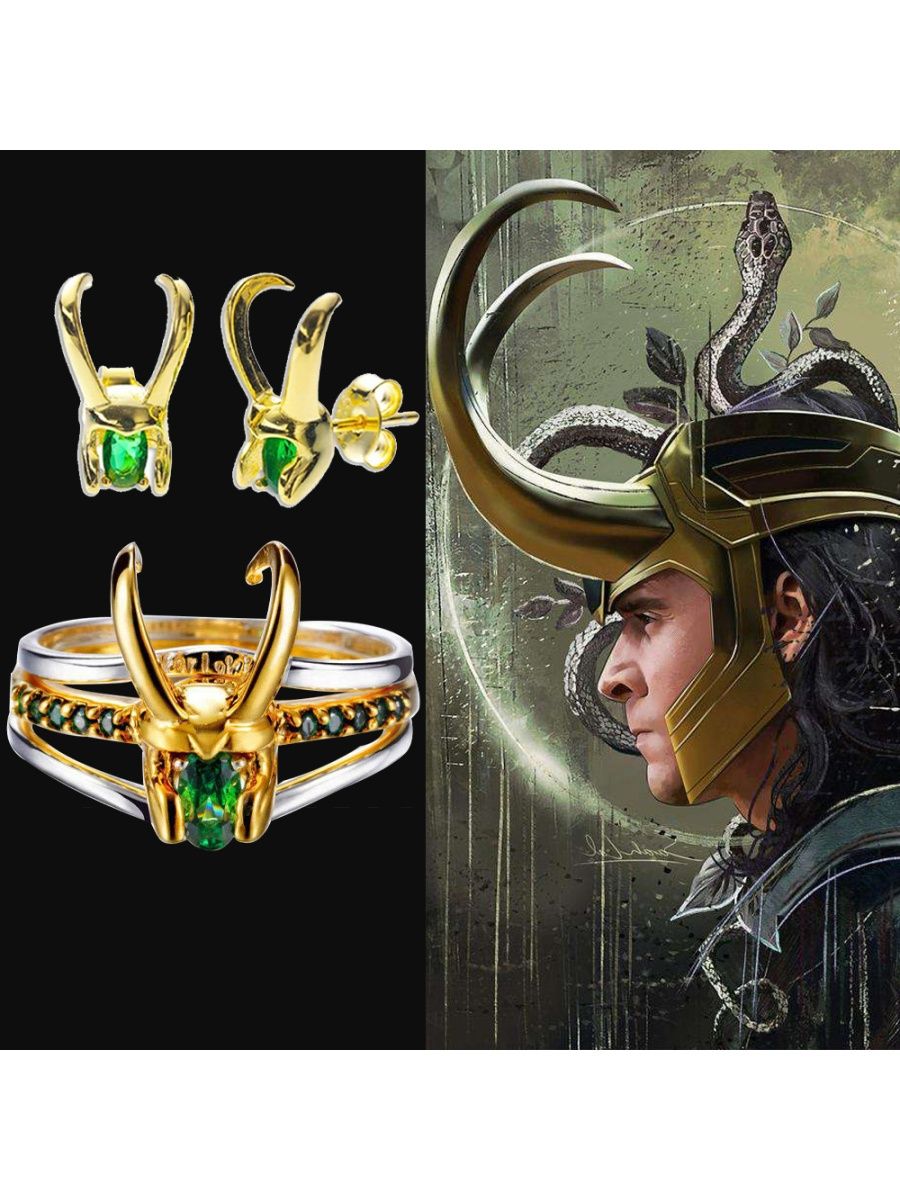 

Серьги и кольцо из металла р. 19 GameMerch 313794773gm31613-03, 313794773gm31613-03