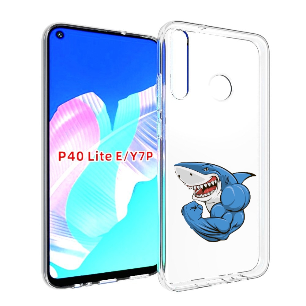 

Чехол бампер MyPads накаченная акула для Huawei P40 Lite E, Прозрачный, Tocco
