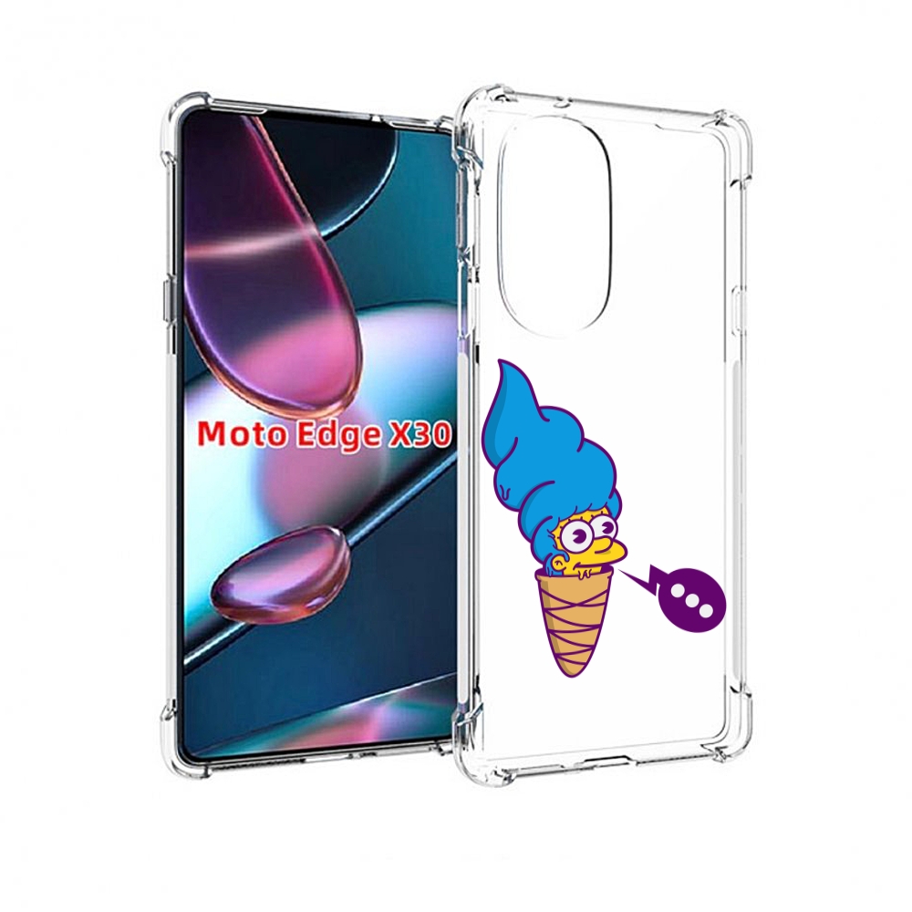 

Чехол MyPads Мардж-рожок для Motorola Moto Edge X30, Прозрачный, Tocco