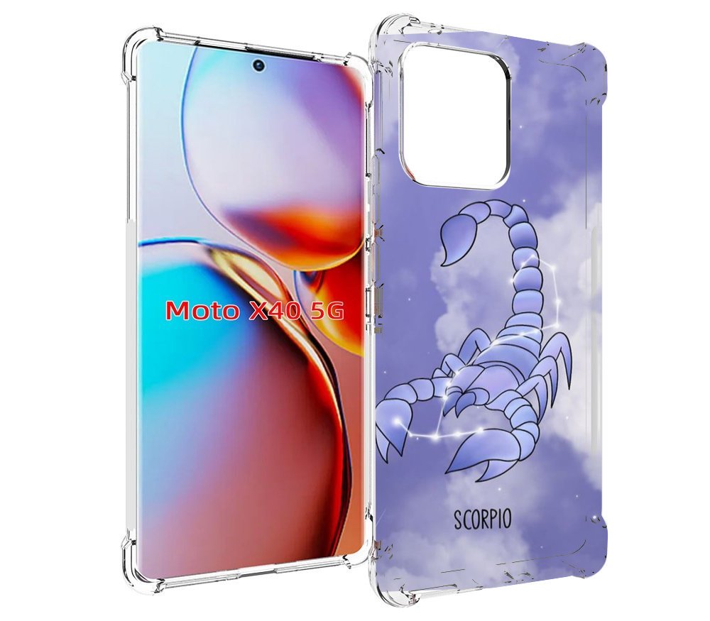 

Чехол MyPads знак зодиака скорпион 2 для Motorola Moto X40, Прозрачный, Tocco