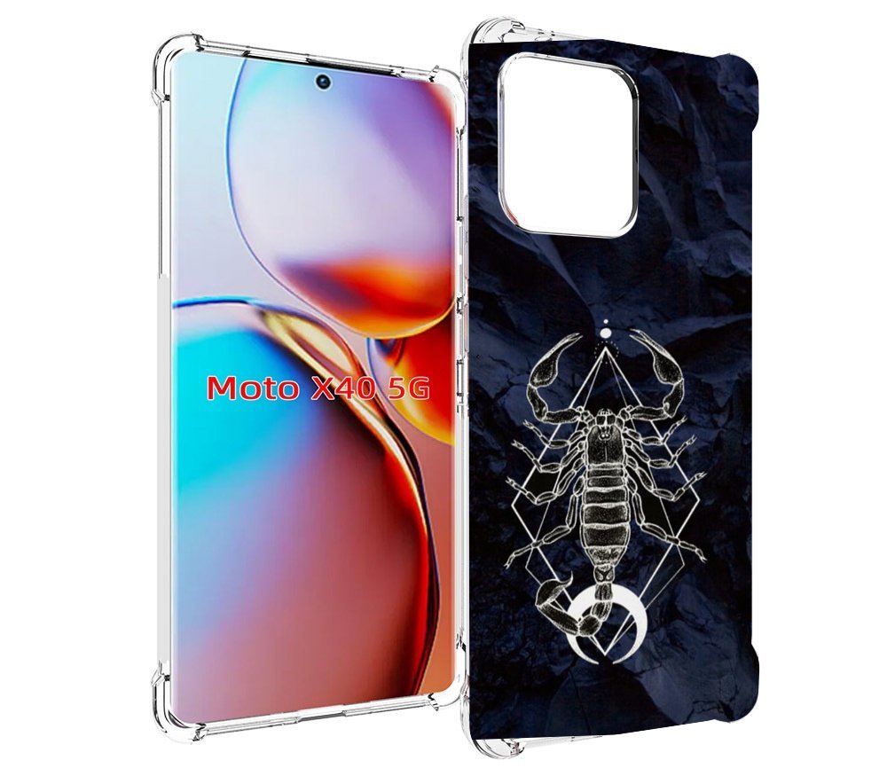 

Чехол MyPads знак зодиака скорпион 3 для Motorola Moto X40, Прозрачный, Tocco