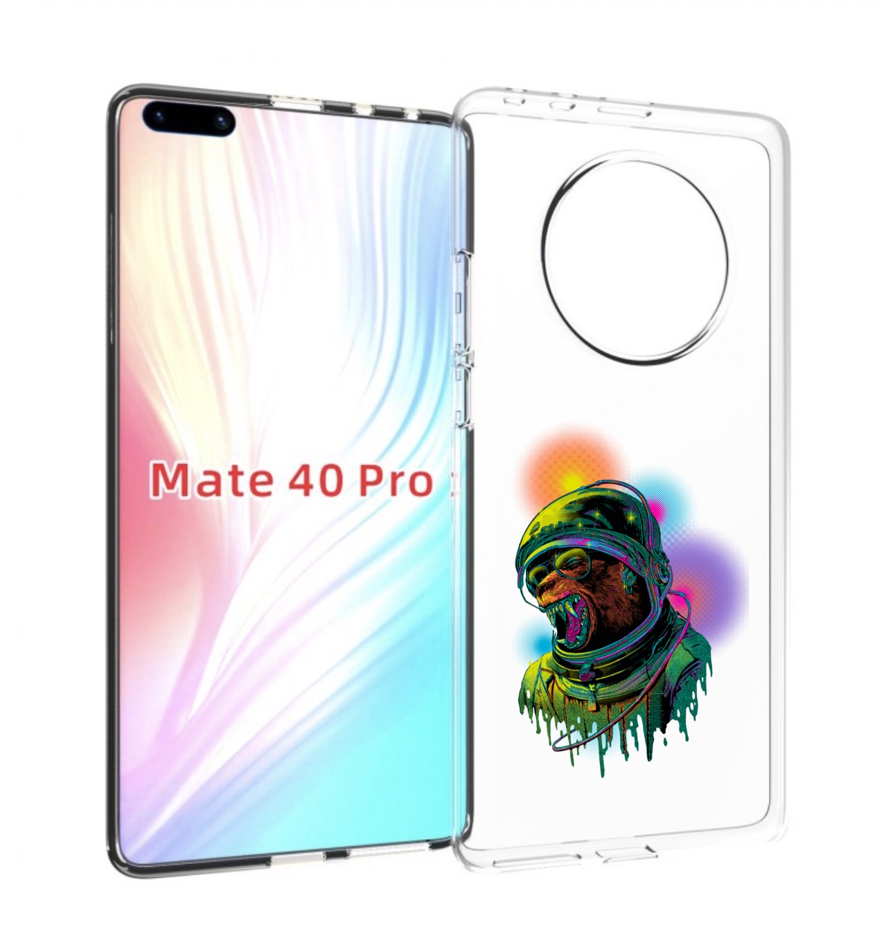 Чехол MyPads медведь космонавт для Huawei Mate 40 Pro (NOH-NX9)