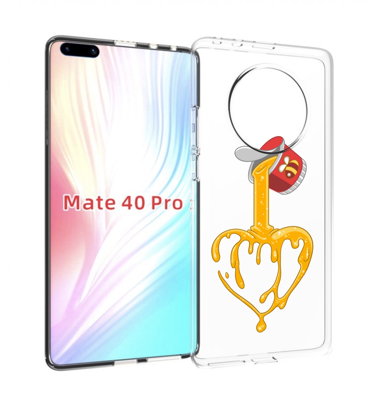 

Чехол MyPads медовое сердце для Huawei Mate 40 Pro (NOH-NX9), Прозрачный, Tocco