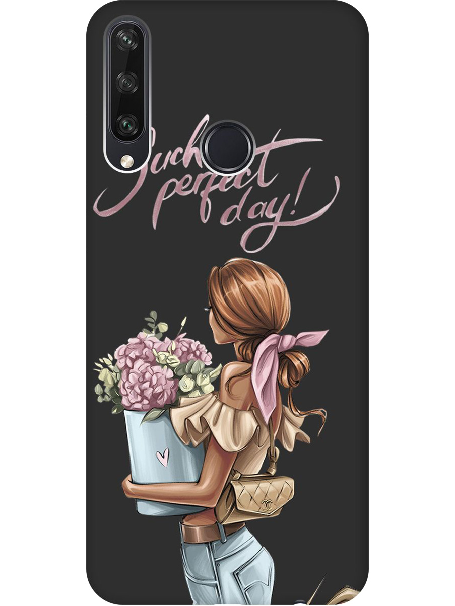 

Силиконовый чехол на Huawei Y6P с принтом "Какой прекрасный день" матовый черный, Черный;прозрачный;голубой;розовый, 723101075