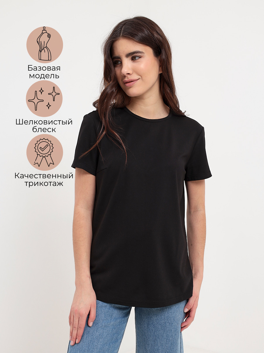 

Футболка женская KATHARINA KROSS 00-00002772 черная XL, Черный, 00-00002772