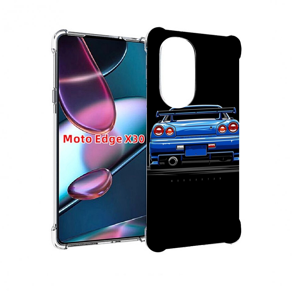 

Чехол MyPads Машина-синяя мужской для Motorola Moto Edge X30, Прозрачный, Tocco