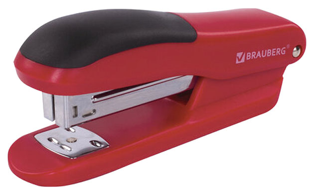 

Степлер №24/6, 26/6 Brauberg SX-39, до 25 листов, красный, 228592