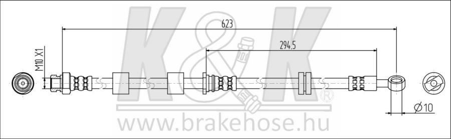 

Шланг Тормозной K&K Ft1742 Mmc Asx 09-, Lancer, Outlander 06- Передн. Прав. K&K арт. FT174