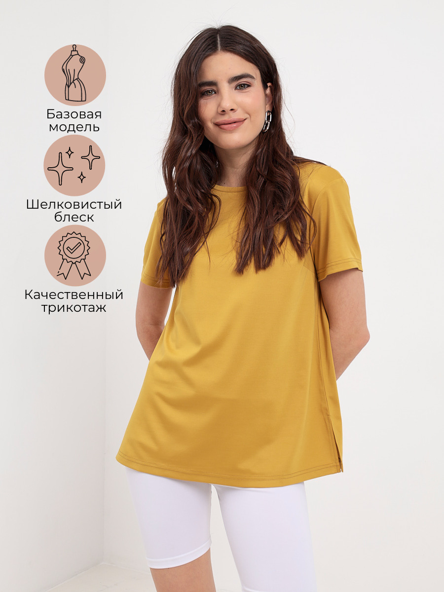 

Футболка женская KATHARINA KROSS 00-00002775 желтая M, Желтый, 00-00002775