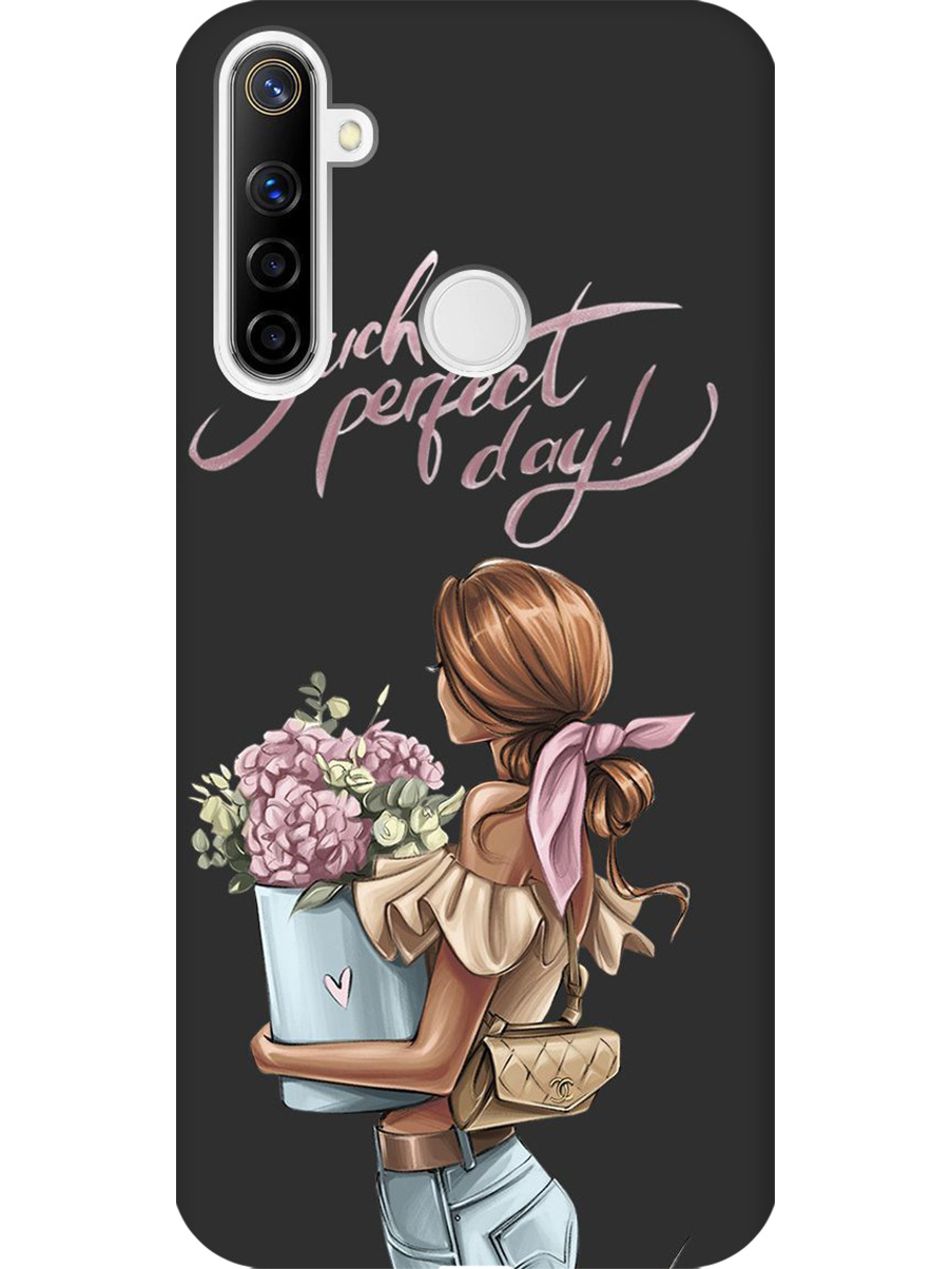 

Силиконовый чехол на Realme 5/6i/C3 с принтом "Какой прекрасный день" матовый черный, Черный;прозрачный;голубой;розовый, 726149675