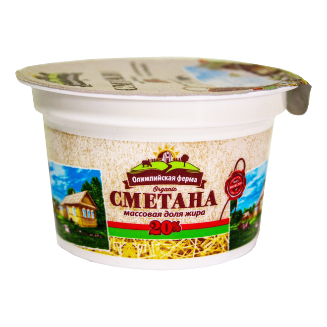 

Сметана Олимпийская ферма 20% БЗМЖ 125 г