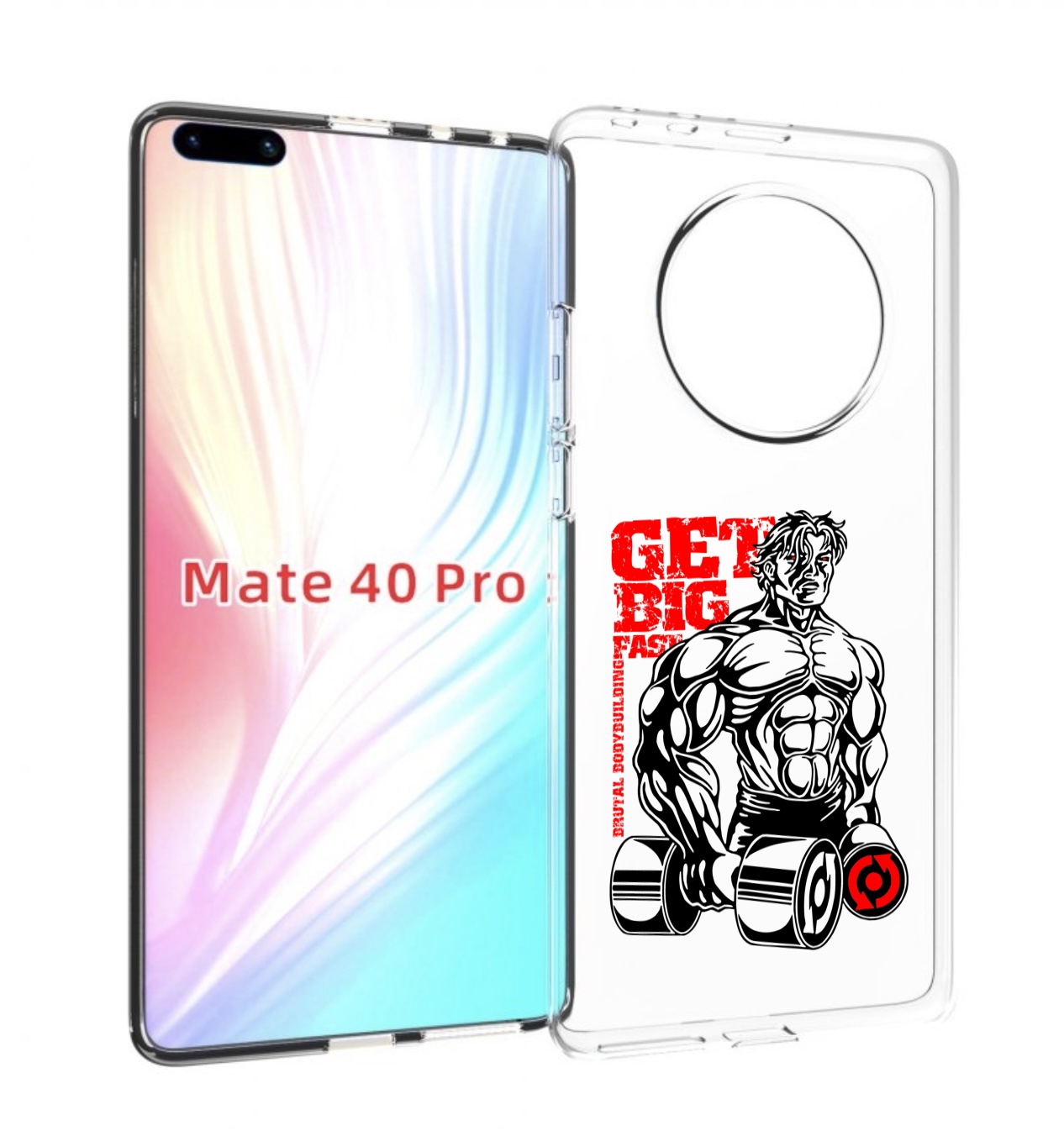 

Чехол MyPads накаченное тело для Huawei Mate 40 Pro (NOH-NX9), Прозрачный, Tocco