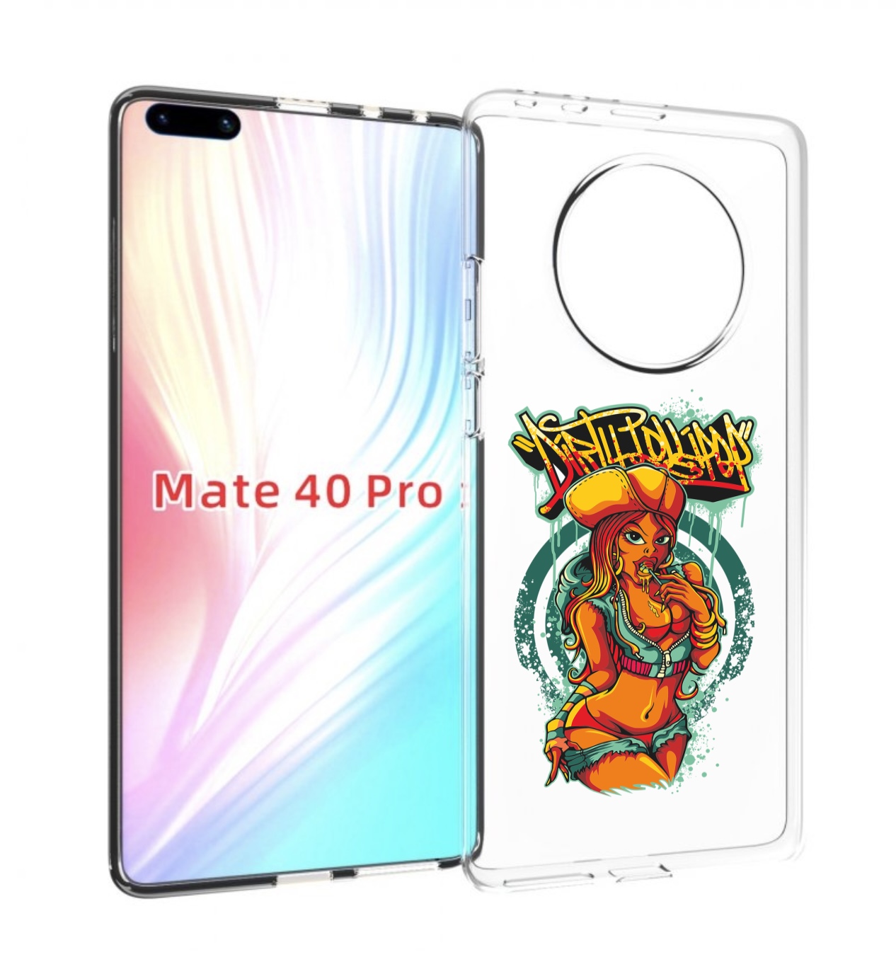 

Чехол MyPads нарисованная девушка комикс для Huawei Mate 40 Pro (NOH-NX9), Прозрачный, Tocco