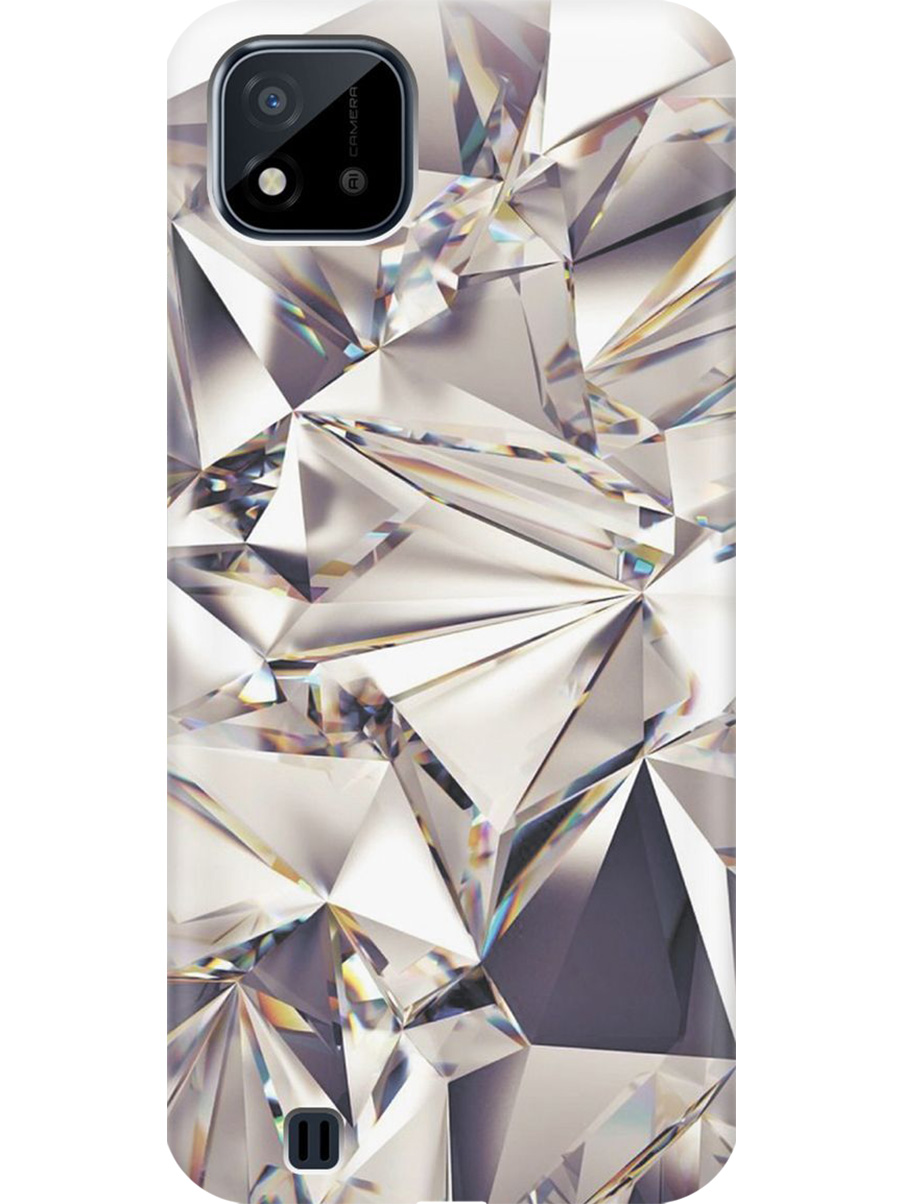 

Силиконовый чехол на Realme C20/C11 (2021) с принтом "Алмазные грани", Прозрачный;серый;черный, 726147431
