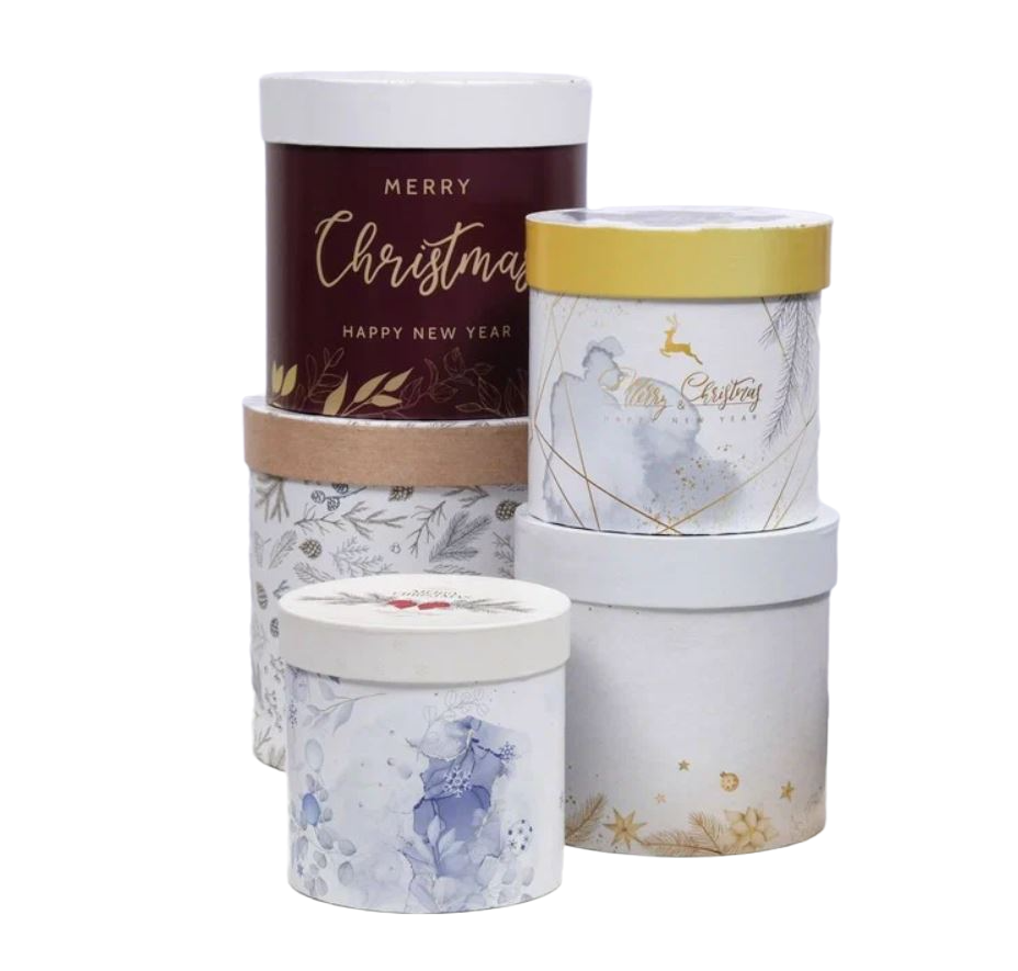 

Набор круглых подарочных коробок 5 в 1 "Ветки и шишки", 20 × 20 × 20‒13,5 × 13,5 × 13,5 см