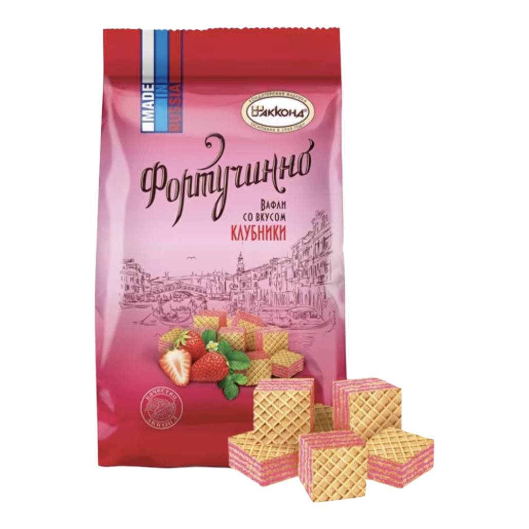 

Вафли Акконд Фортучинно клубника 125 г