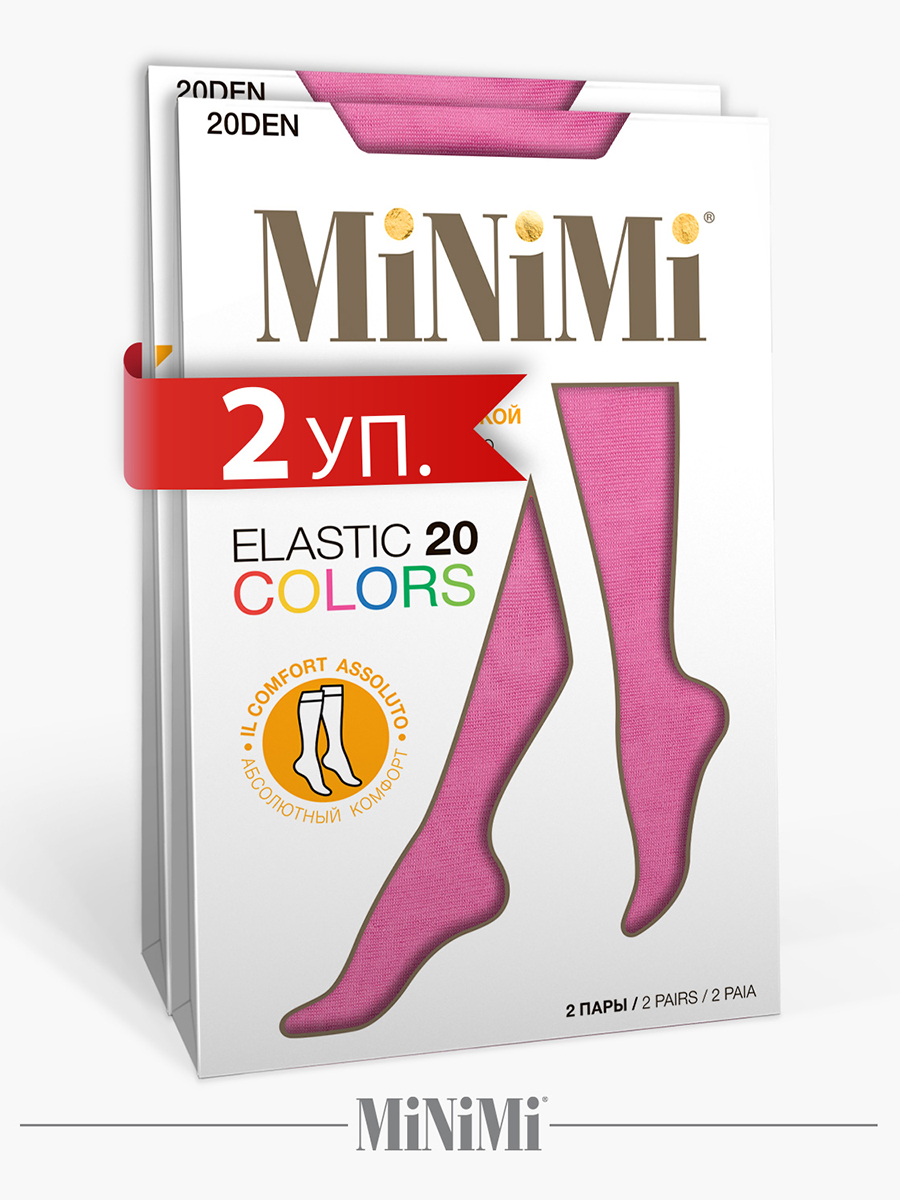 

Комплект гольфов женский Minimi gamb. ELASTIC 20 COLORS розовый, gamb. ELASTIC 20 COLORS