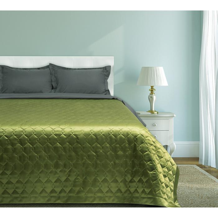 

ЭТЕЛЬ Покрывало Дамаск цвет: зеленый (200х210 см)