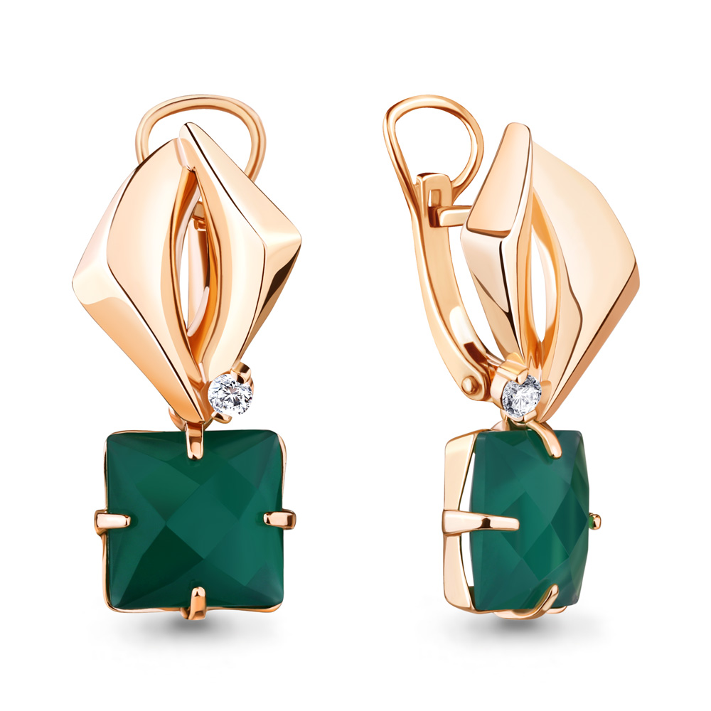 

Серьги из серебра с агатом Aquamarine 4494009_925_з, 4494009_925_з