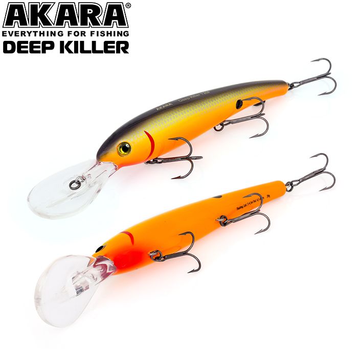 

Воблер Akara Deep Killer 120F 20 гр 5/7 oz 4,7 in A19, Разноцветный, Deep Killer