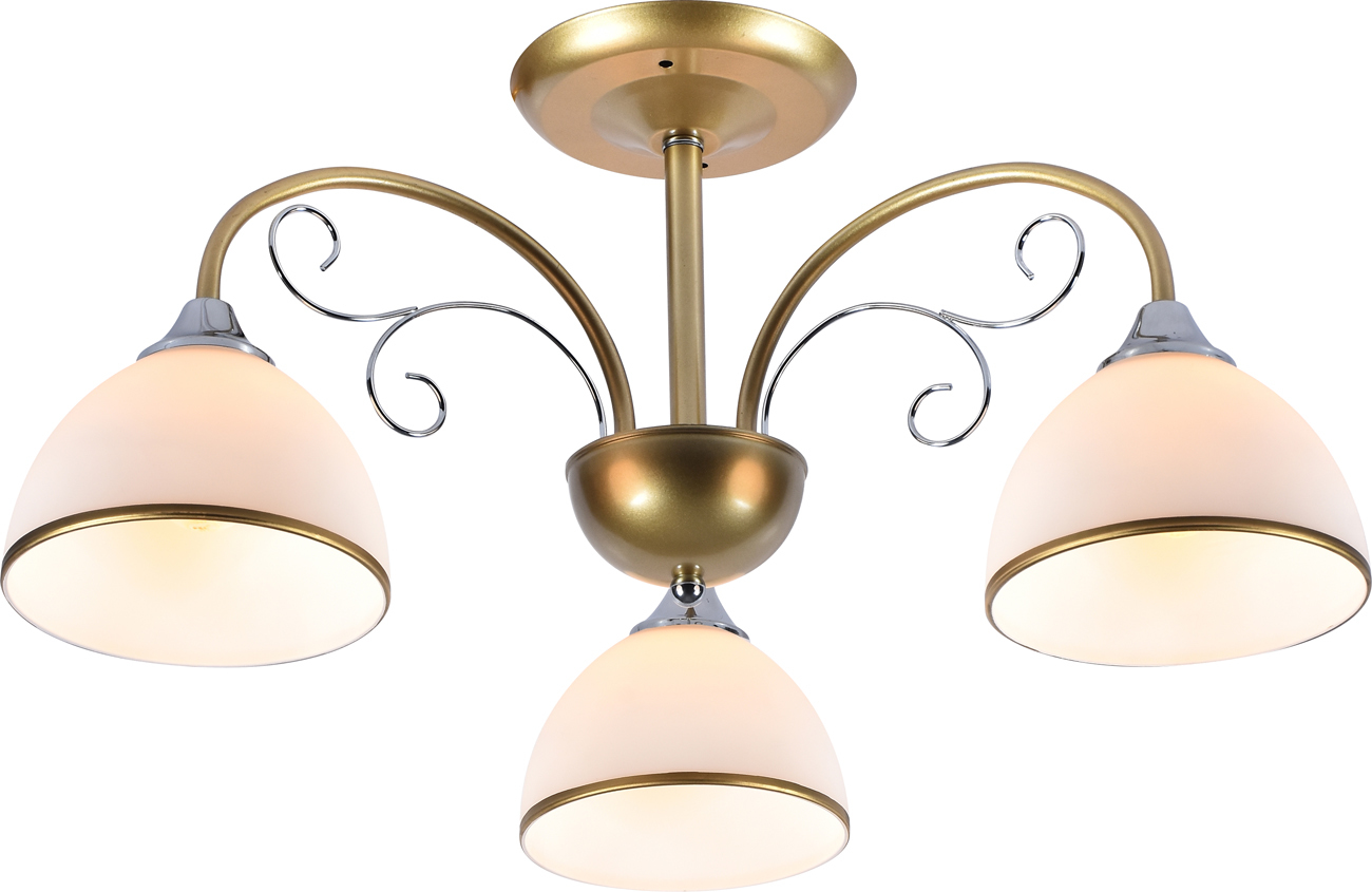 фото Потолочный светильник escada 1119/3p e27*60w chrome/gold escada light