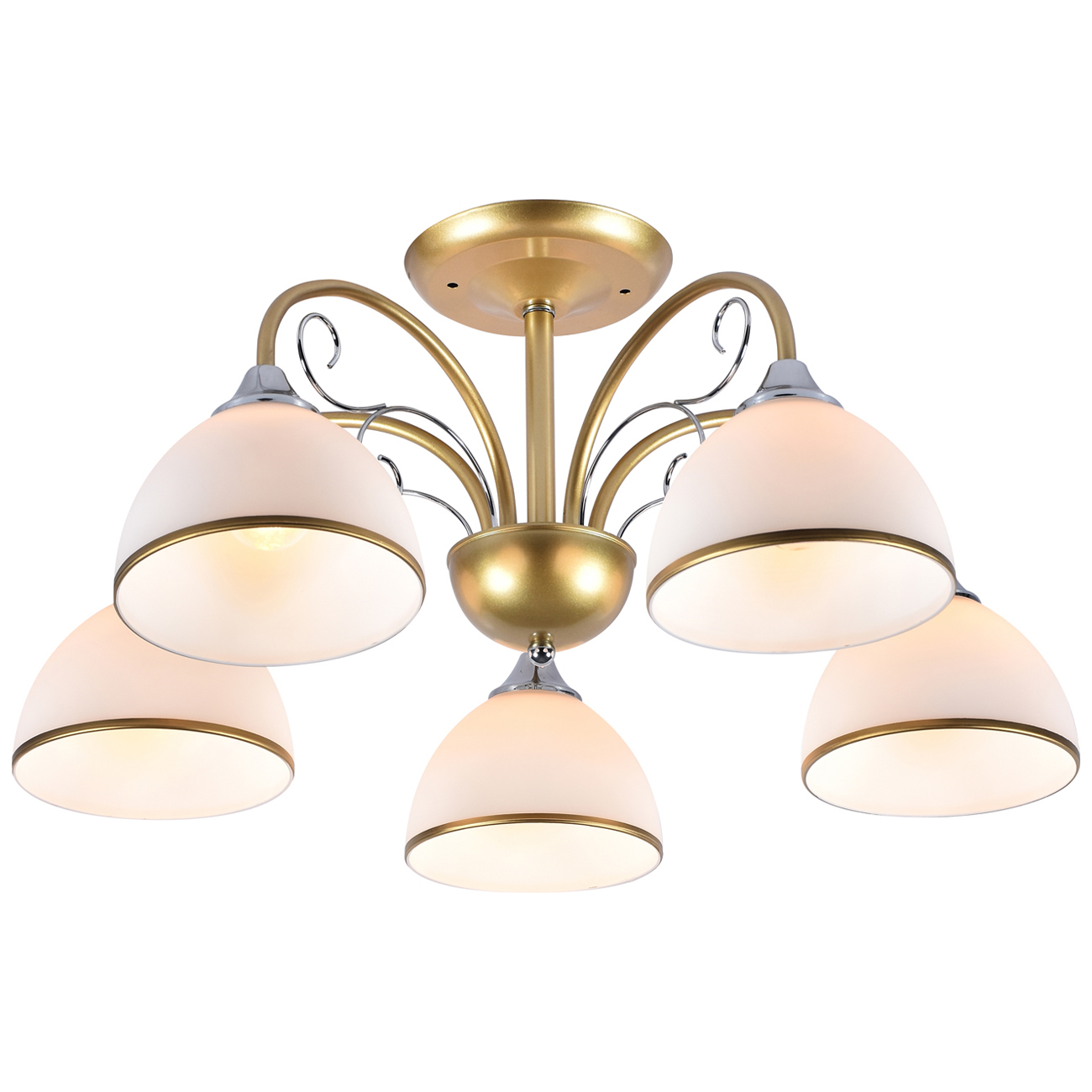 фото Потолочный светильник escada 1119/5p e27*60w chrome/gold escada light