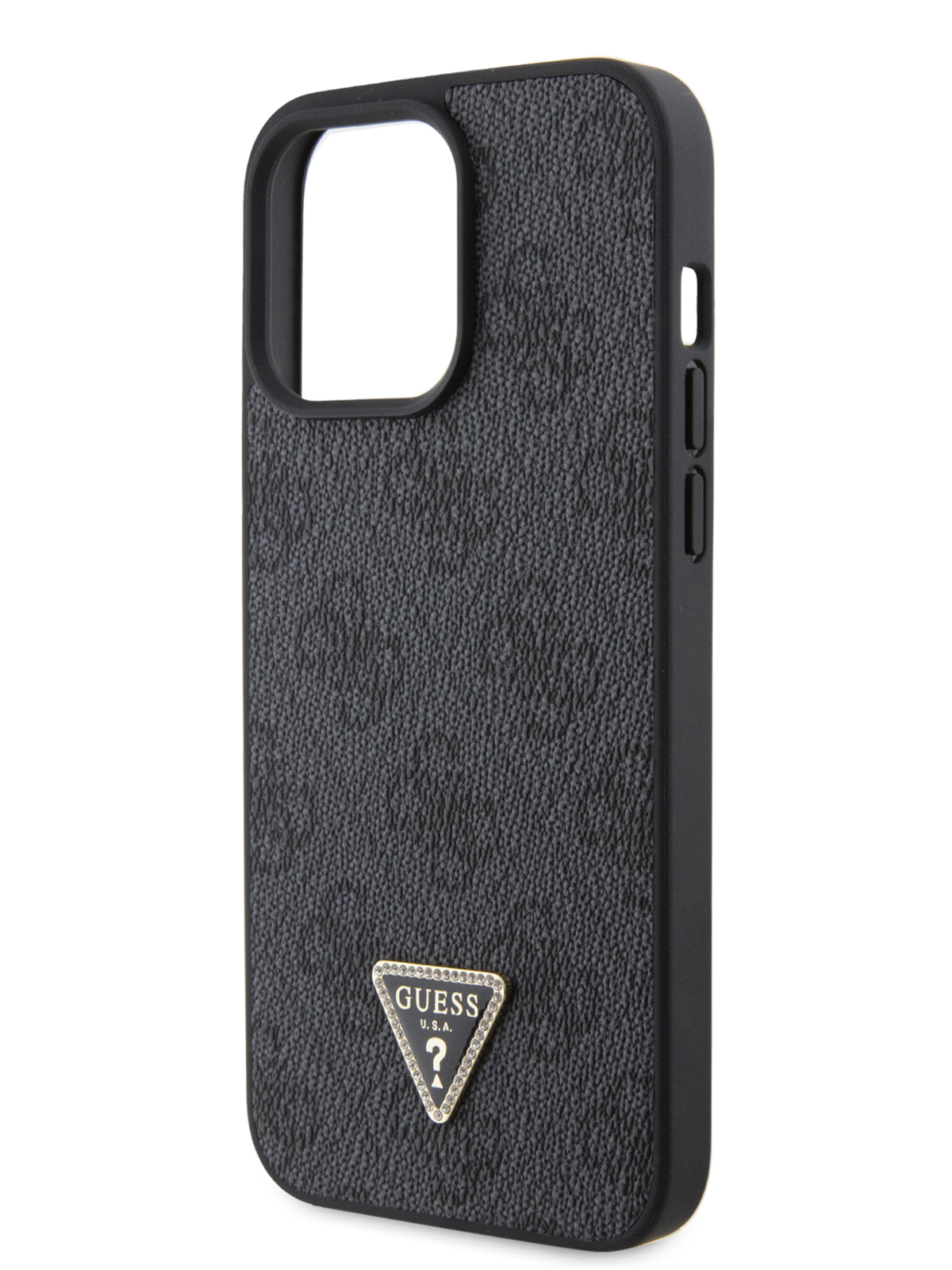 

Чехол Guess для iPhone 15 Pro Max Diamond metal logo Hard Black, Черный