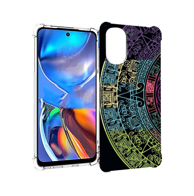 

Чехол MyPads орнамент полукруга для Motorola Moto E32, Прозрачный, Tocco