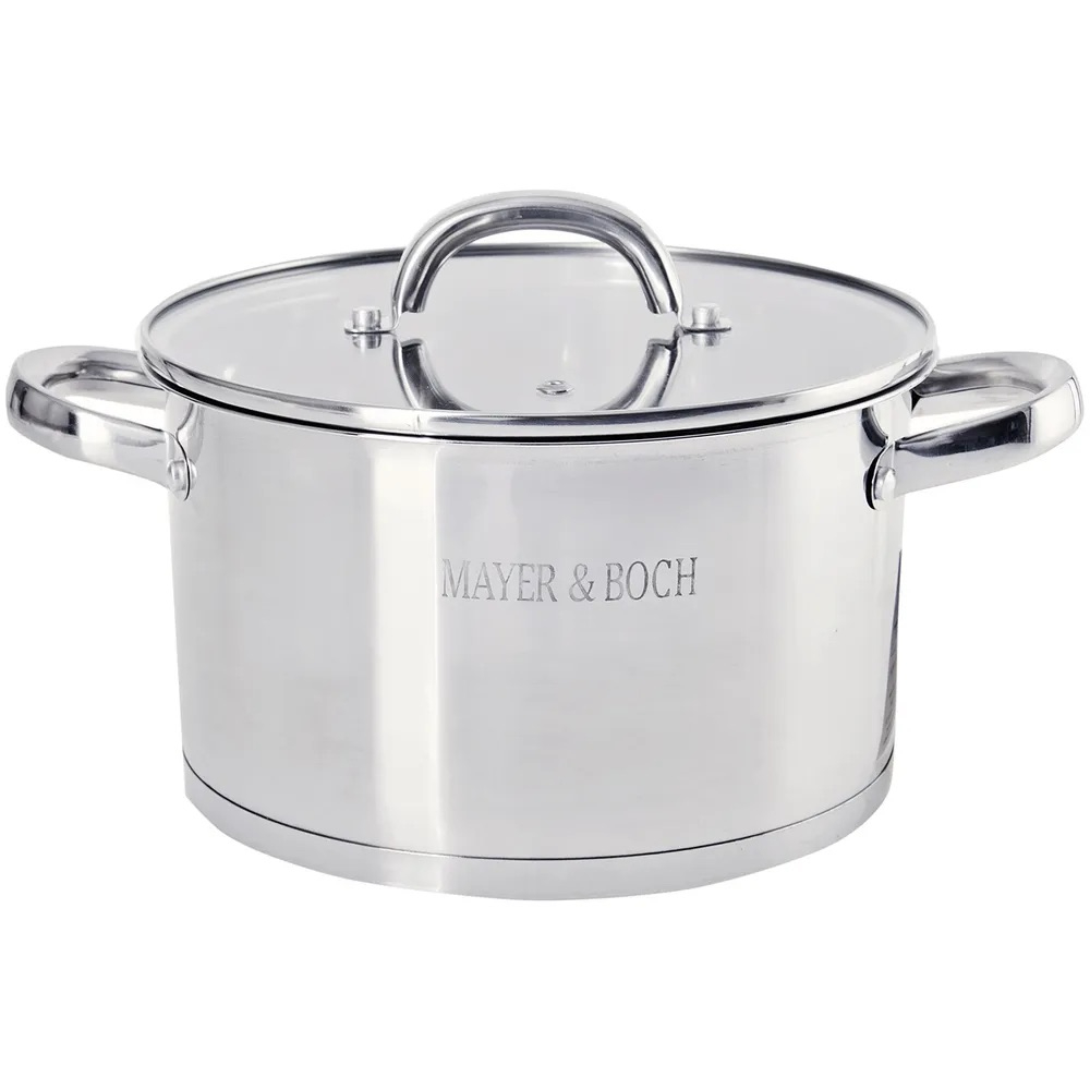 

Кастрюля Mayer&Boch 29483, Серебристый, 29483 2,8л 18см, с крышкой