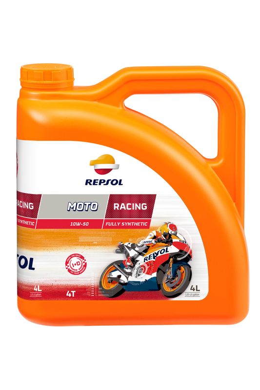 Моторное масло REPSOL MOTO RACING 4T 10W-50 SN 4-х тактное синтетическое 4L