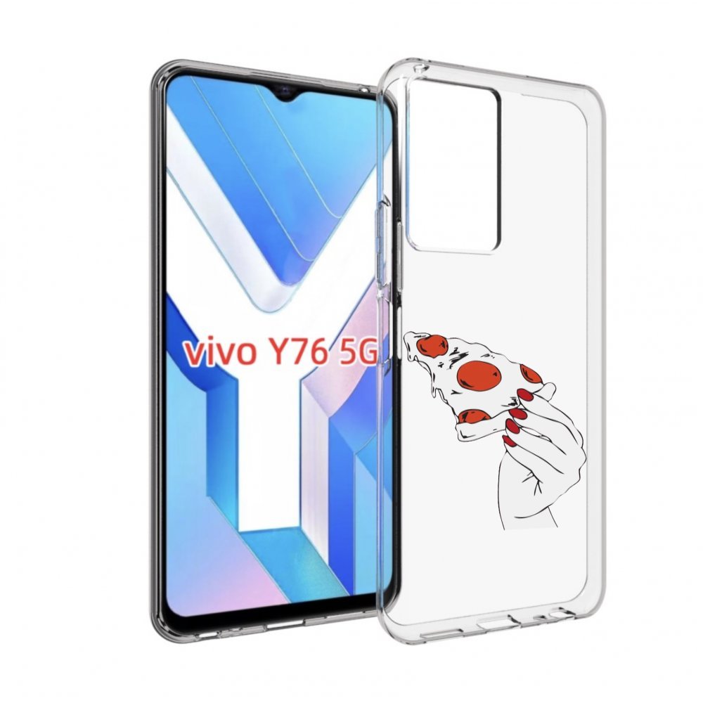 

Чехол MyPads белая-пицца для Vivo Y76 5G, Прозрачный, Tocco