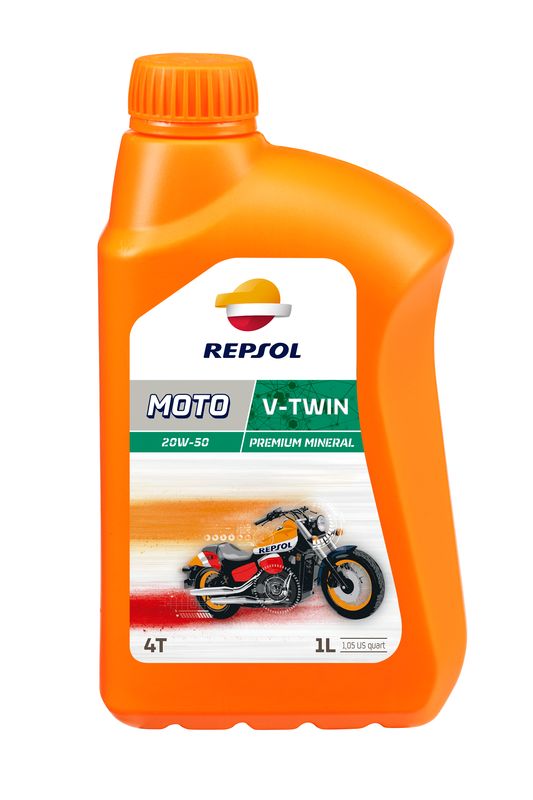 фото Моторное масло repsol moto v-twin 4t 20w-50 sl 4-х тактное минеральное 1l