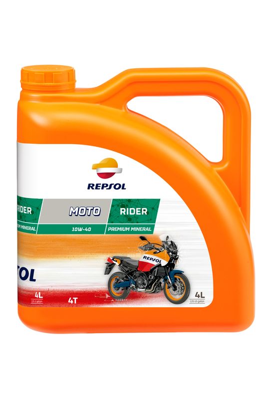 Моторное масло REPSOL минеральное MOTO RIDER 4T 10W40 SL 4л