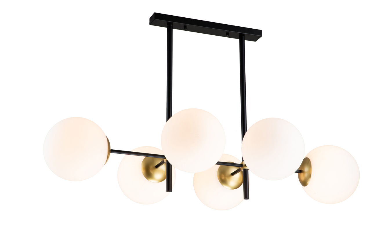 фото Потолочный светильник escada 1163/6s e27*40w black/honey brass escada light