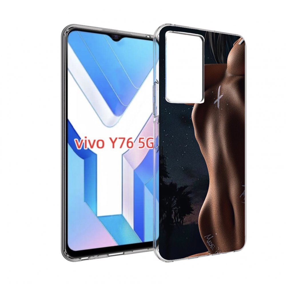 

Чехол MyPads белые-татуировки-на-теле для Vivo Y76 5G, Прозрачный, Tocco