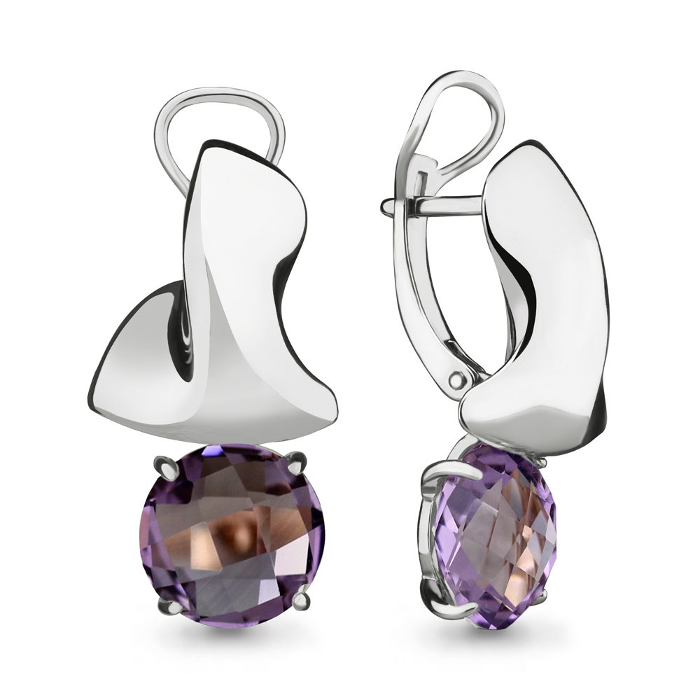 

Серьги из серебра с аметистом Aquamarine 4494104_925_р, 4494104_925_р