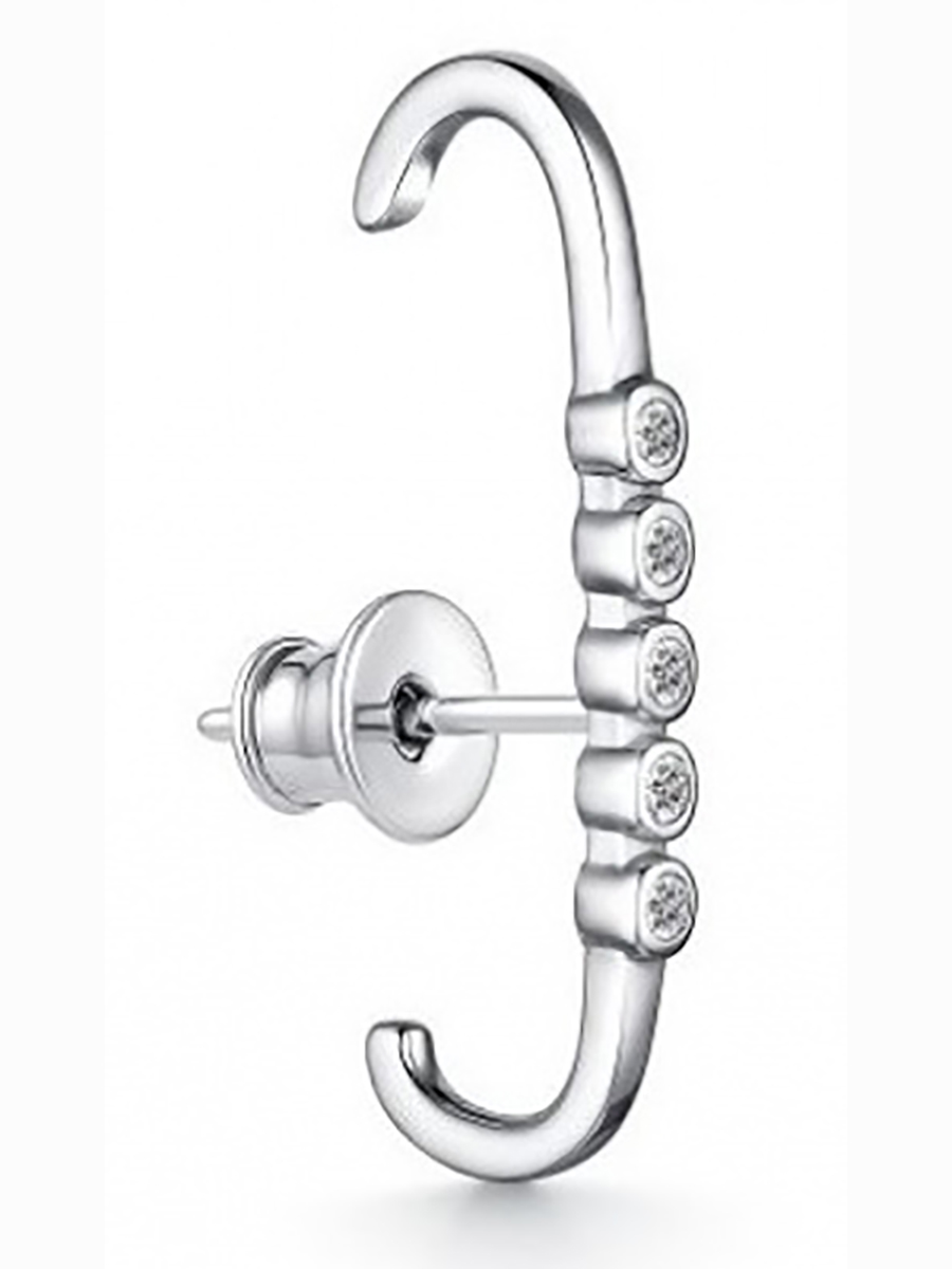 

Серьга одиночная с 5 кристаллами swarovski из серебра Алкор серебро 02-2690_00СВ-00, 02-2690_00СВ-00