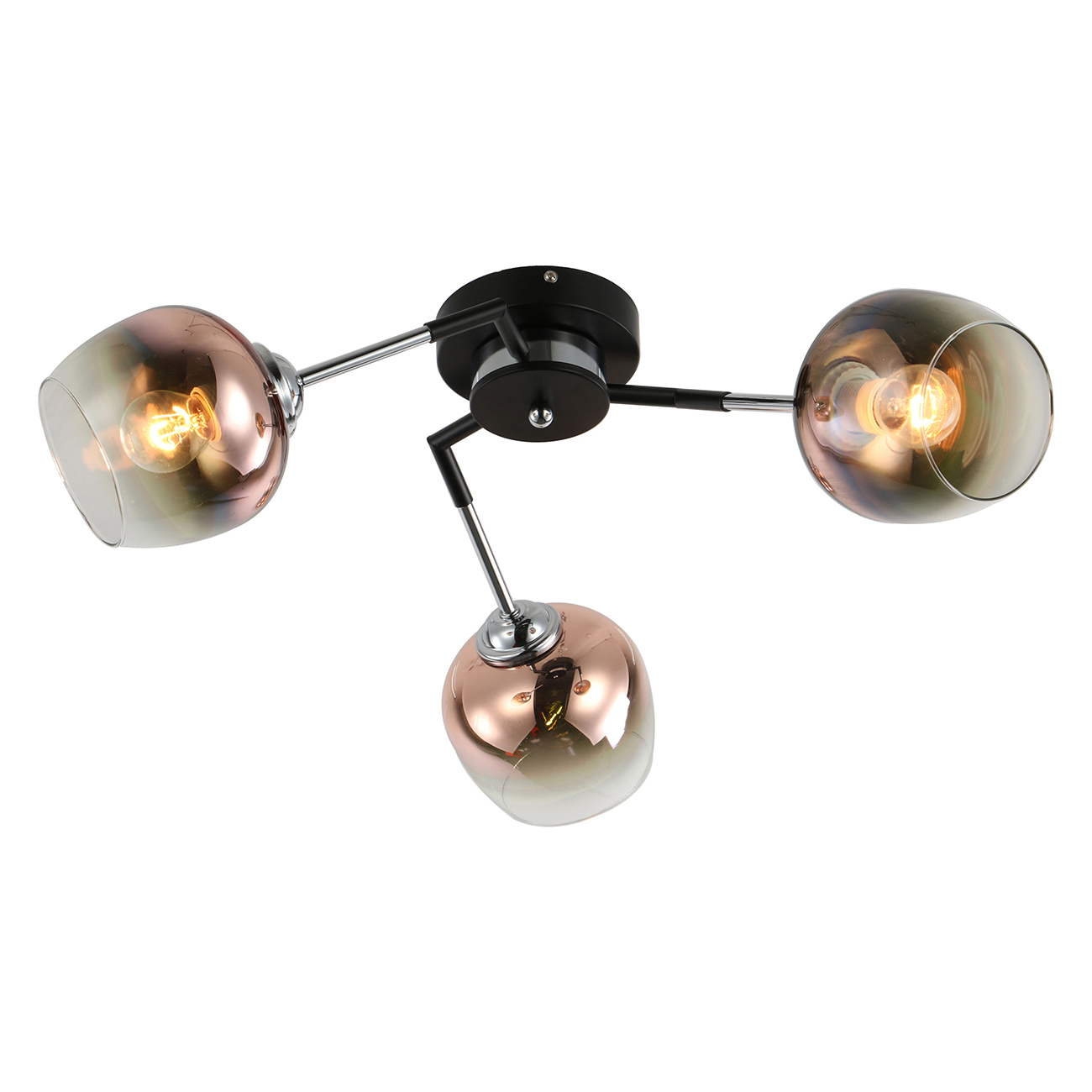 фото Потолочный светильник escada 1176/3p e27*60w black/chrome escada light