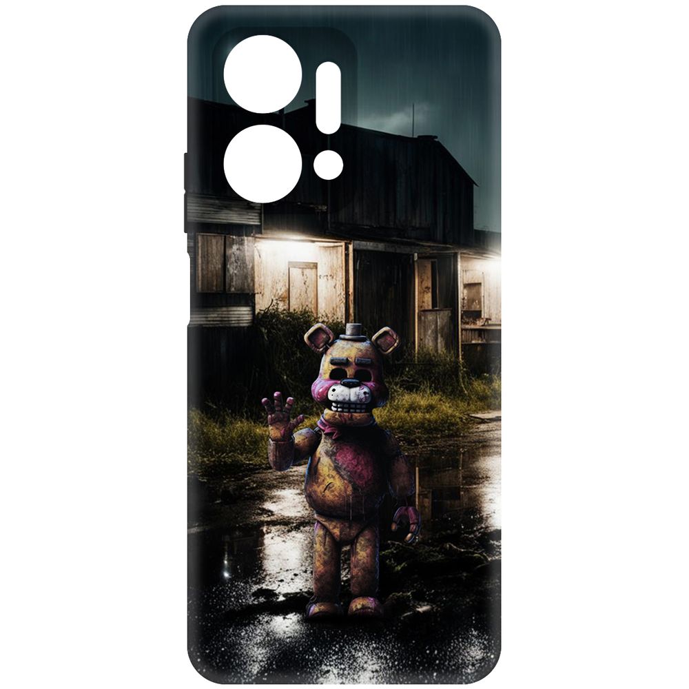 

Чехол-накладка Krutoff Soft Case ФНАФ - Фредди под дождем для Honor X7a Plus черный