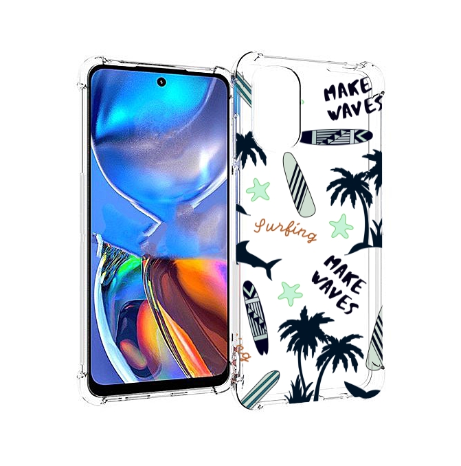 

Чехол MyPads пляжная-тематика для Motorola Moto E32, Прозрачный, Tocco