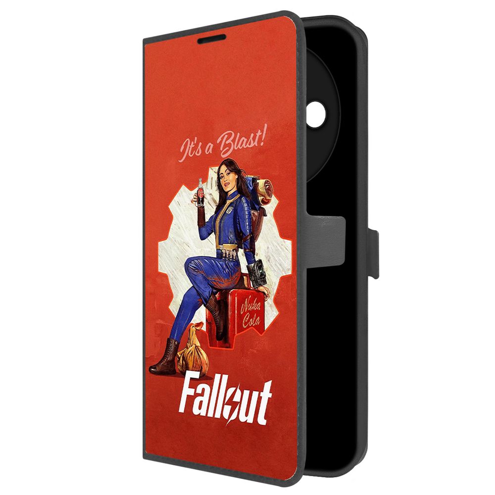 

Чехол-книжка Krutoff Eco Book для Poco C61 Fallout - Это взрыв! (черный)