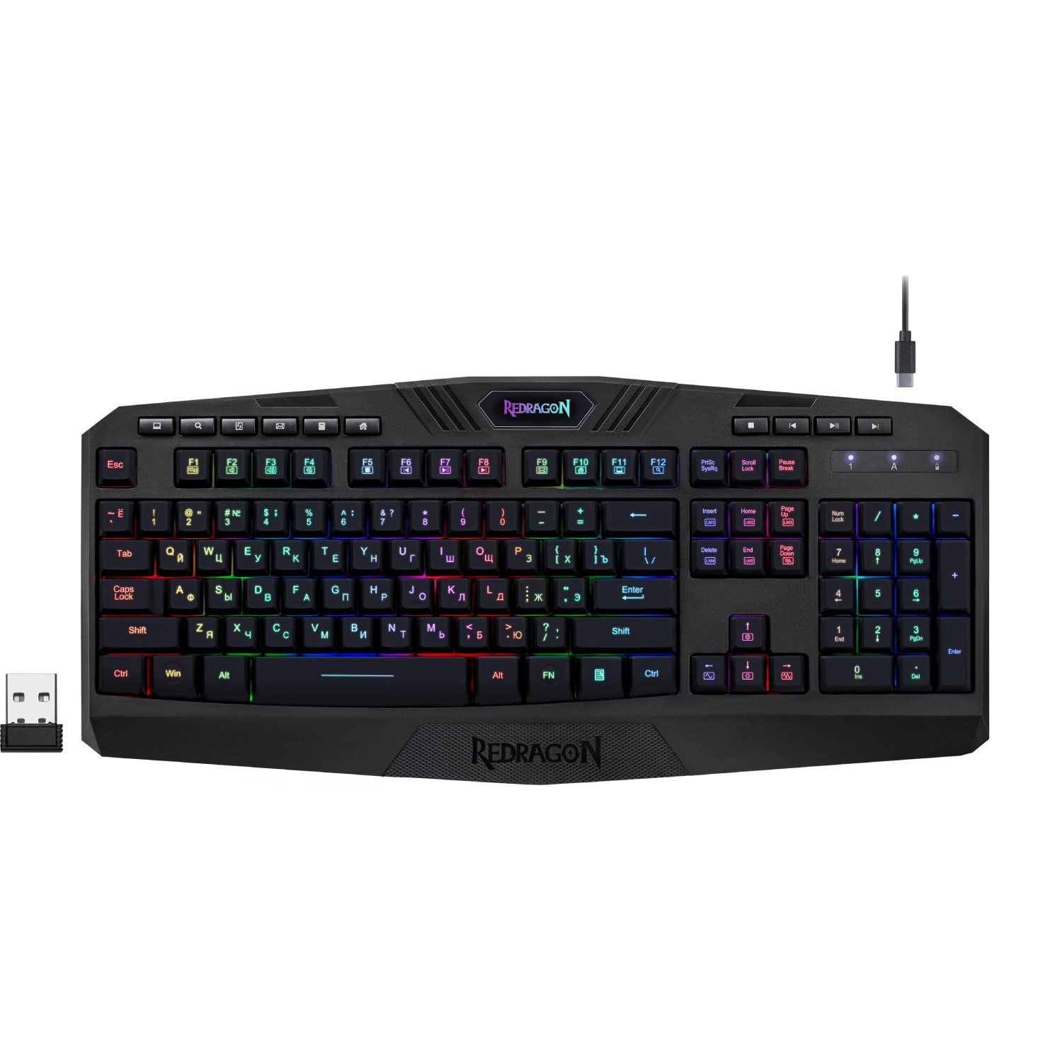 

Проводная/беспроводная игровая клавиатура Redragon Harpe Wireless Black (78121), Harpe Wireless