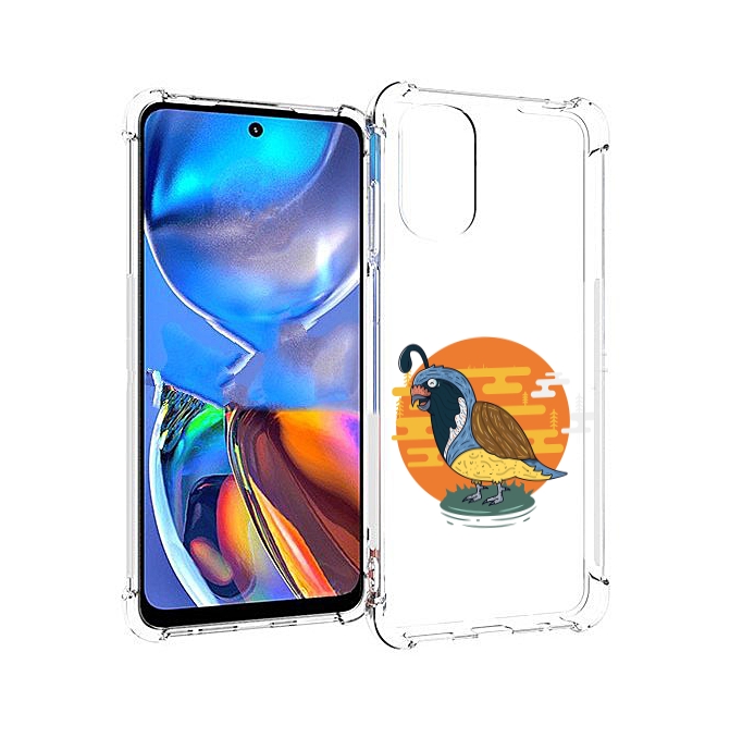 

Чехол MyPads попугай-на-острове для Motorola Moto E32, Прозрачный, Tocco