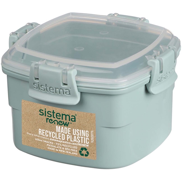 

Контейнер Sistema 581320 G, Зеленый, 581320 RENEW двухуровневый 400мл зеленый