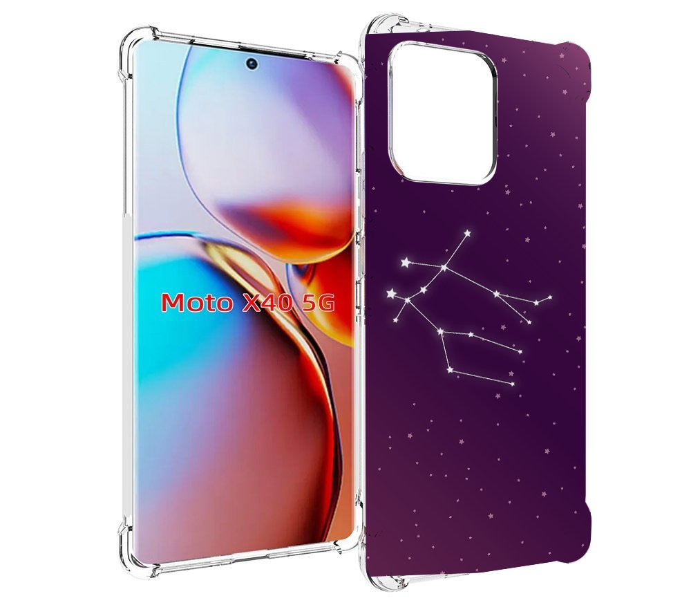 

Чехол MyPads знак-зодиака-близнецы-4 для Motorola Moto X40, Прозрачный, Tocco